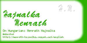 hajnalka menrath business card